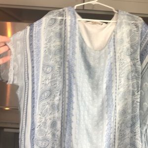 Shear blouse with a tank under